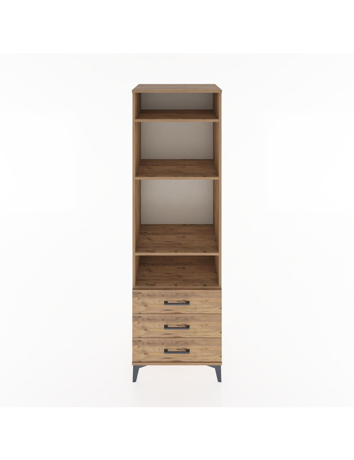 Hyperion Dolap 4 Raflı 3 Çekmeceli 60x44x195 - S59M105V9B