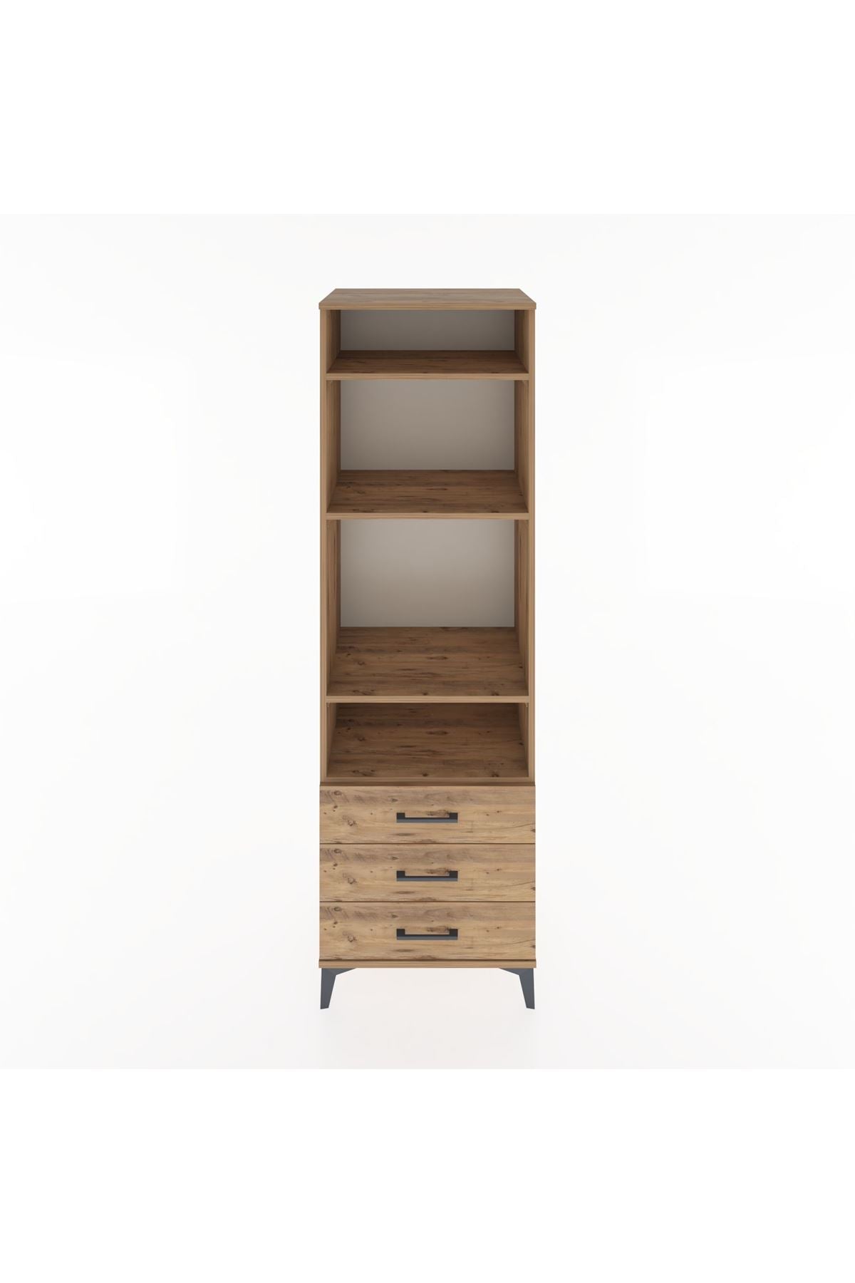 Hyperion Dolap 4 Raflı 3 Çekmeceli 60x44x195 - S59M105V9B
