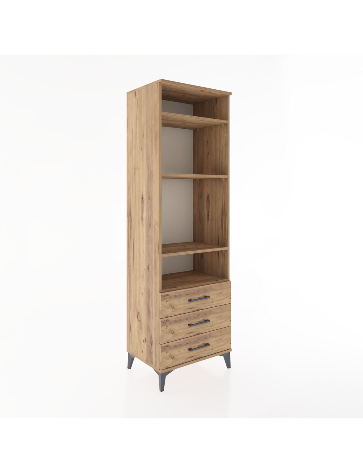 Hyperion Dolap 4 Raflı 3 Çekmeceli 60x44x195 - S59M105V9B