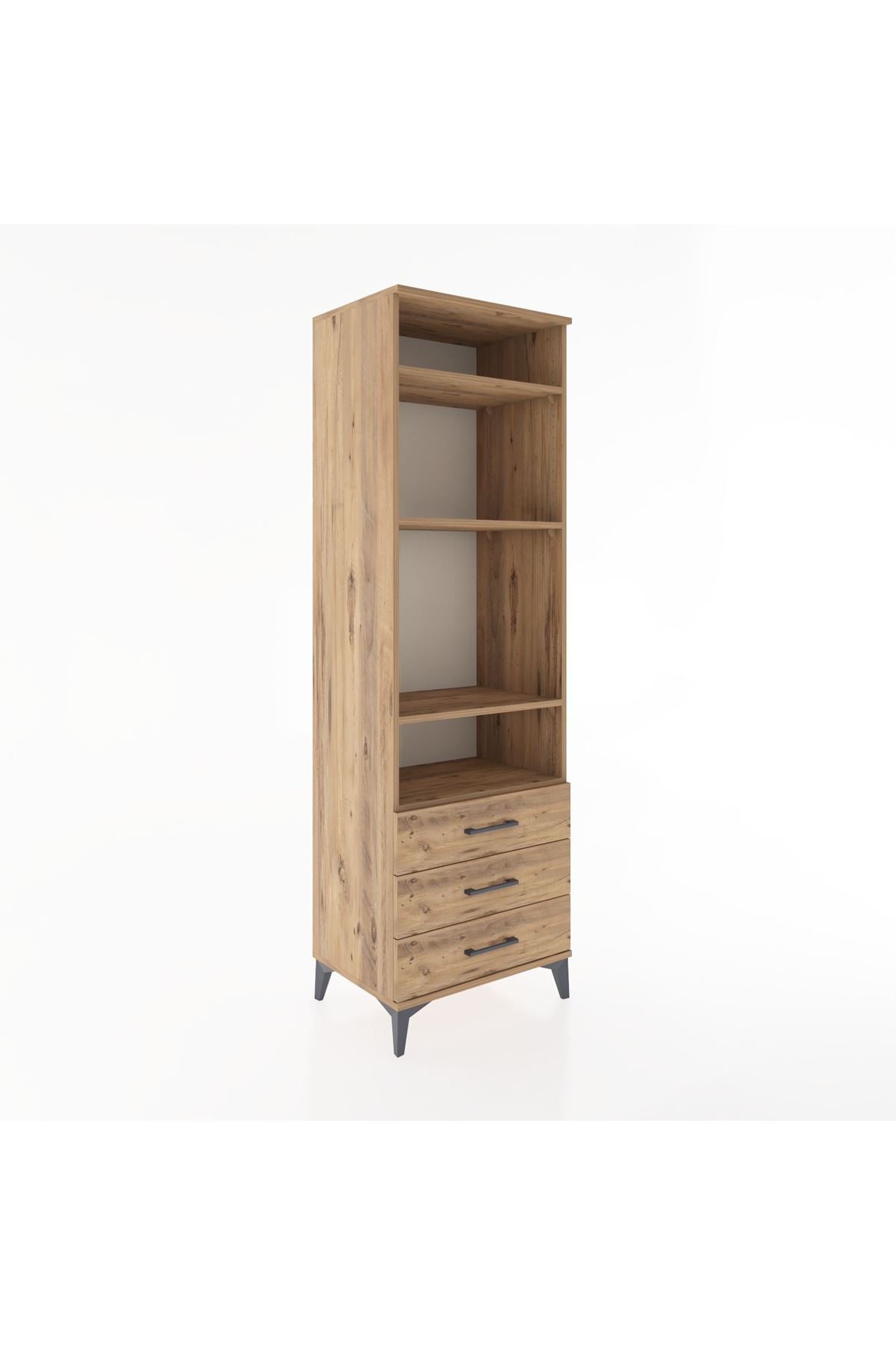 Hyperion Dolap 4 Raflı 3 Çekmeceli 60x44x195 - S59M105V9B
