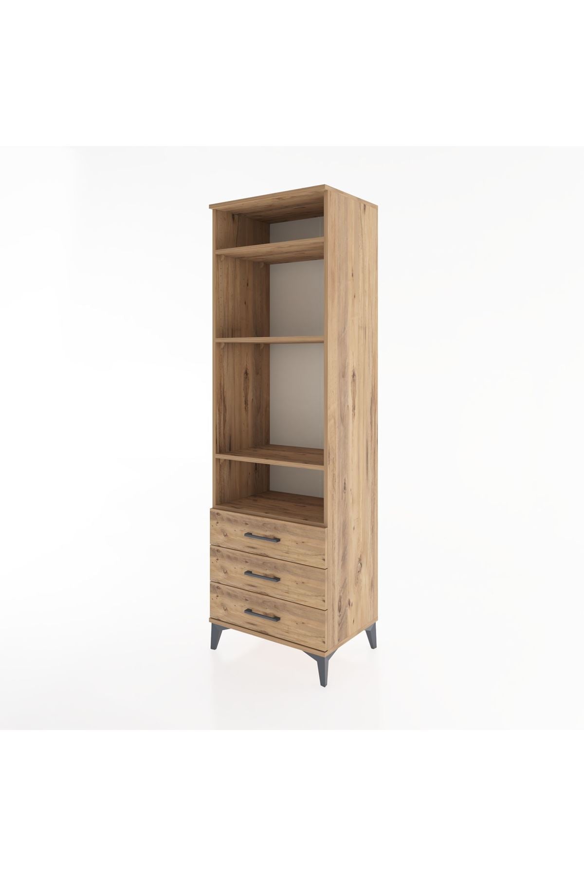 Hyperion Dolap 4 Raflı 3 Çekmeceli 60x44x195 - S59M105V9B