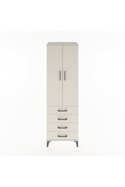 Hyperion Dolap Tek Raflı 4 Çekmeceli Tek Askılı 60x44x195 - S59M106V1B