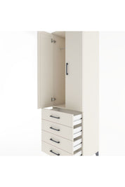 Hyperion Dolap Tek Raflı 4 Çekmeceli Tek Askılı 60x44x195 - S59M106V1B