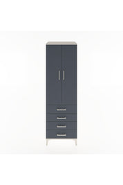 Hyperion Dolap Tek Raflı 4 Çekmeceli Tek Askılı 60x44x195 - S59M106V2B