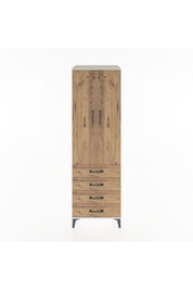 Hyperion Dolap Tek Raflı 4 Çekmeceli Tek Askılı 60x44x195 - S59M106V3B