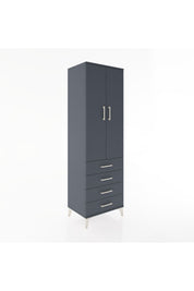 Hyperion Dolap Tek Raflı 4 Çekmeceli Tek Askılı 60x44x195 - S59M106V5B