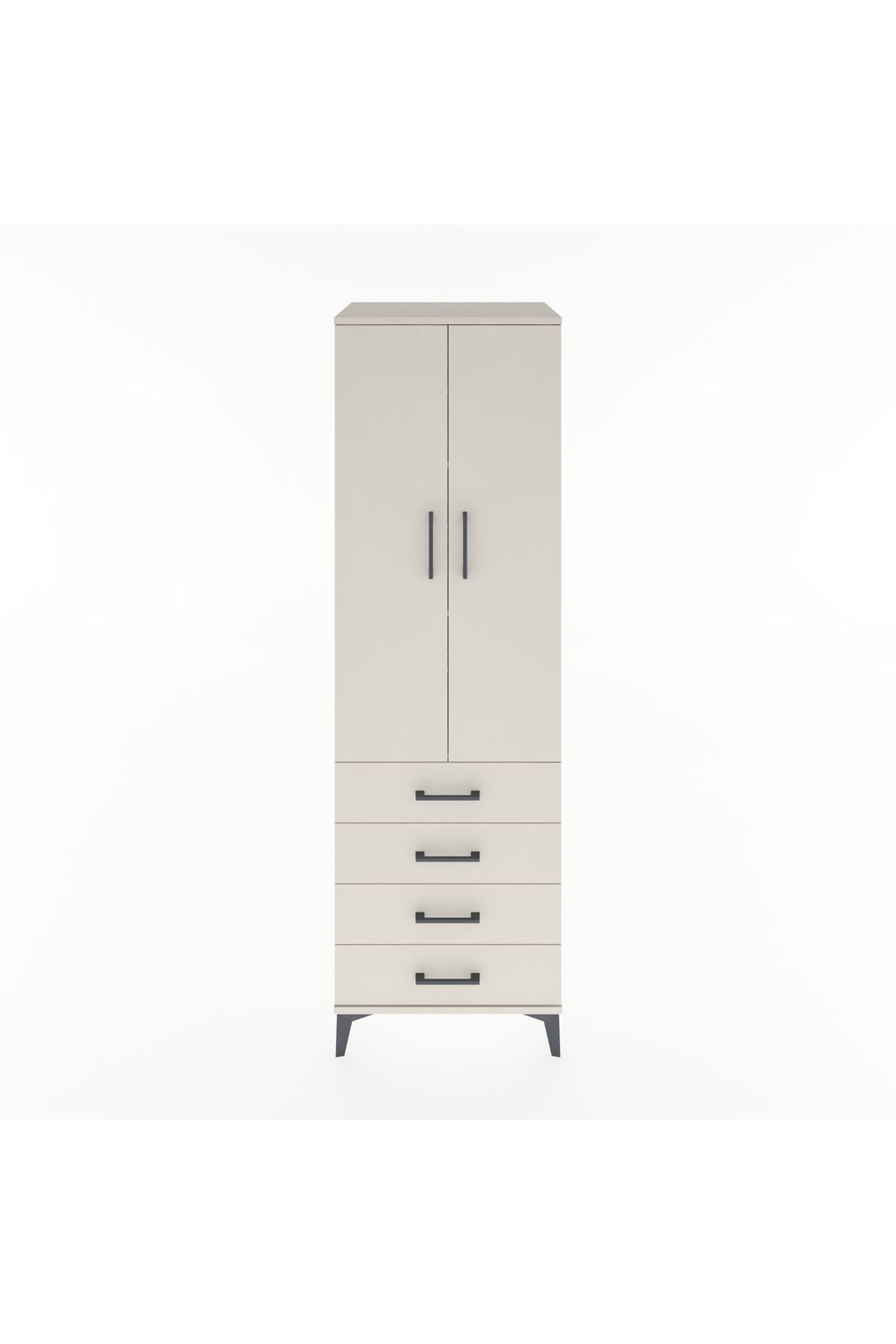 Hyperion Dolap 3 Raflı 4 Çekmeceli 2 Kapaklı 60x44x195 - S59M107V1B
