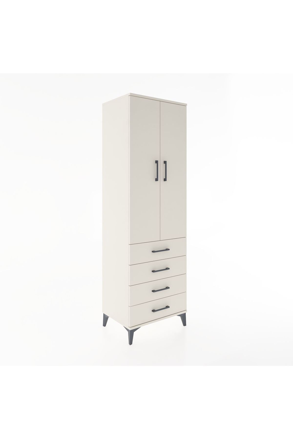 Hyperion Dolap 3 Raflı 4 Çekmeceli 2 Kapaklı 60x44x195 - S59M107V1B