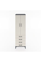 Hyperion Dolap 3 Raflı 4 Çekmeceli 2 Kapaklı 60x44x195 - S59M107V4B