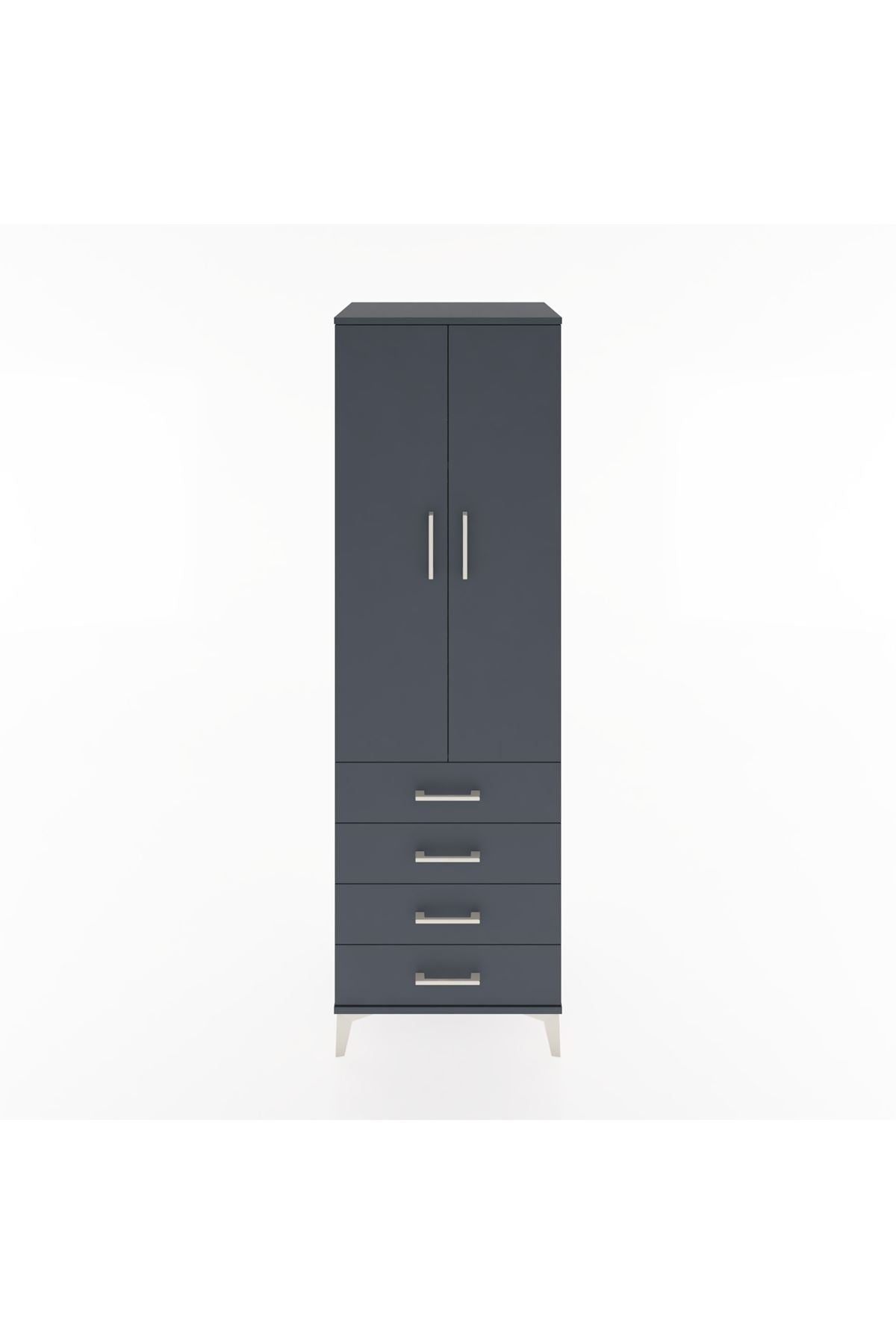 Hyperion Dolap 3 Raflı 4 Çekmeceli 2 Kapaklı 60x44x195 - S59M107V5B