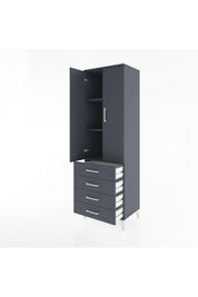 Hyperion Dolap 3 Raflı 4 Çekmeceli 2 Kapaklı 60x44x195 - S59M107V5B