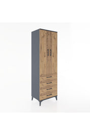Hyperion Dolap 3 Raflı 4 Çekmeceli 2 Kapaklı 60x44x195 - S59M107V6B