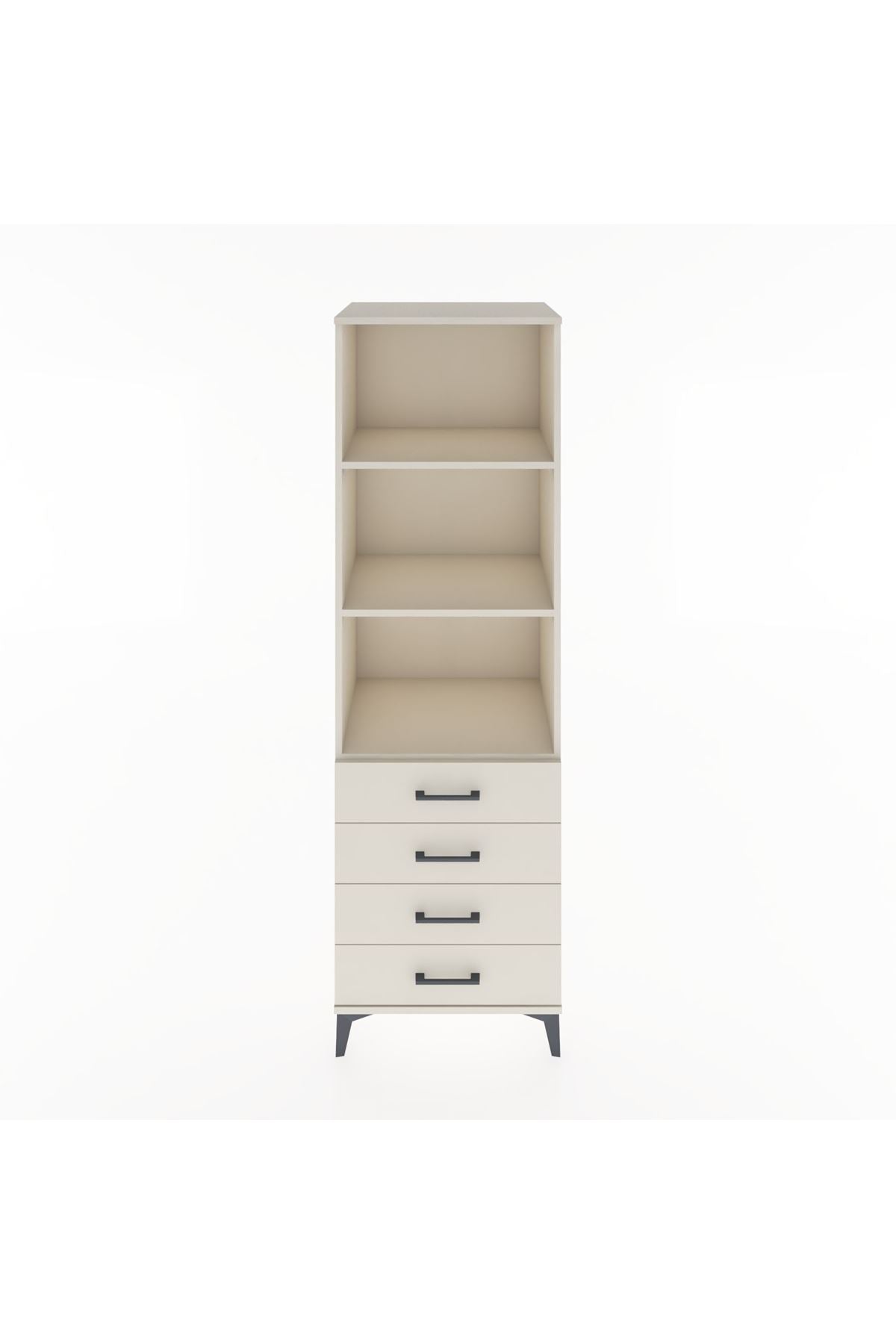 Hyperion Dolap 3 Raflı 4 Çekmeceli 60x44x195 - S59M108V1B