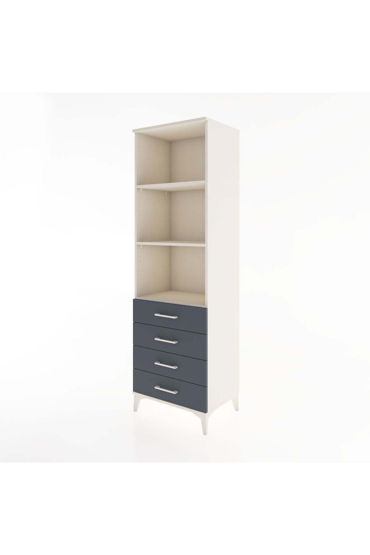 Hyperion Dolap 3 Raflı 4 Çekmeceli 60x44x195 - S59M108V2B