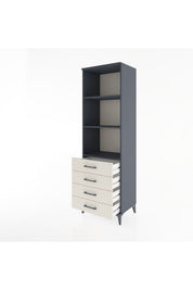 Hyperion Dolap 3 Raflı 4 Çekmeceli 60x44x195 - S59M108V4B