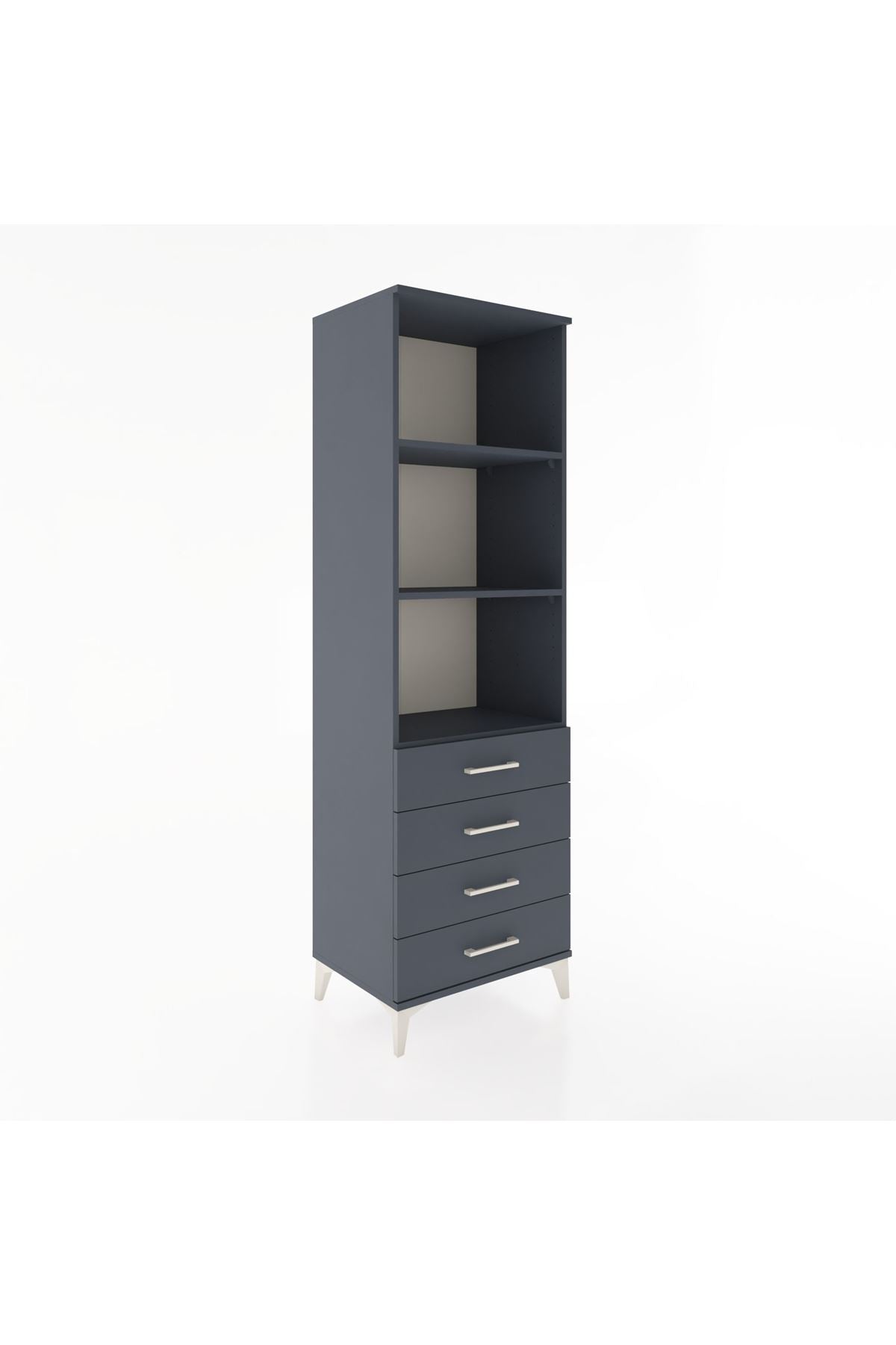 Hyperion Dolap 3 Raflı 4 Çekmeceli 60x44x195 - S59M108V5B