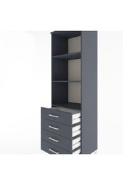 Hyperion Dolap 3 Raflı 4 Çekmeceli 60x44x195 - S59M108V5B