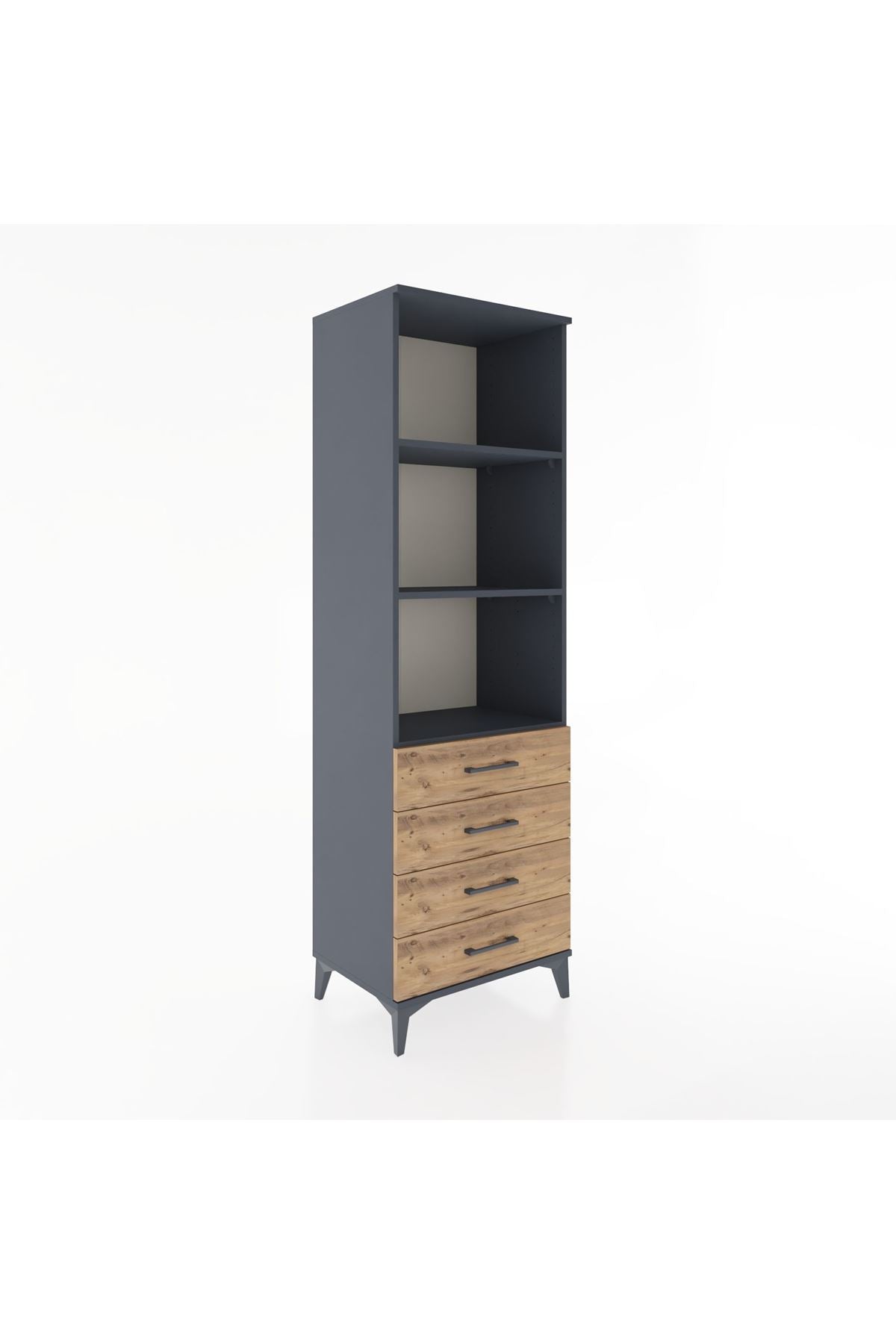 Hyperion Dolap 3 Raflı 4 Çekmeceli 60x44x195 - S59M108V6B