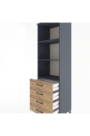 Hyperion Dolap 3 Raflı 4 Çekmeceli 60x44x195 - S59M108V6B
