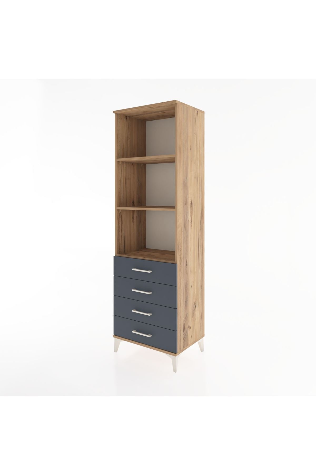 Hyperion Dolap 3 Raflı 4 Çekmeceli 60x44x195 - S59M108V8B