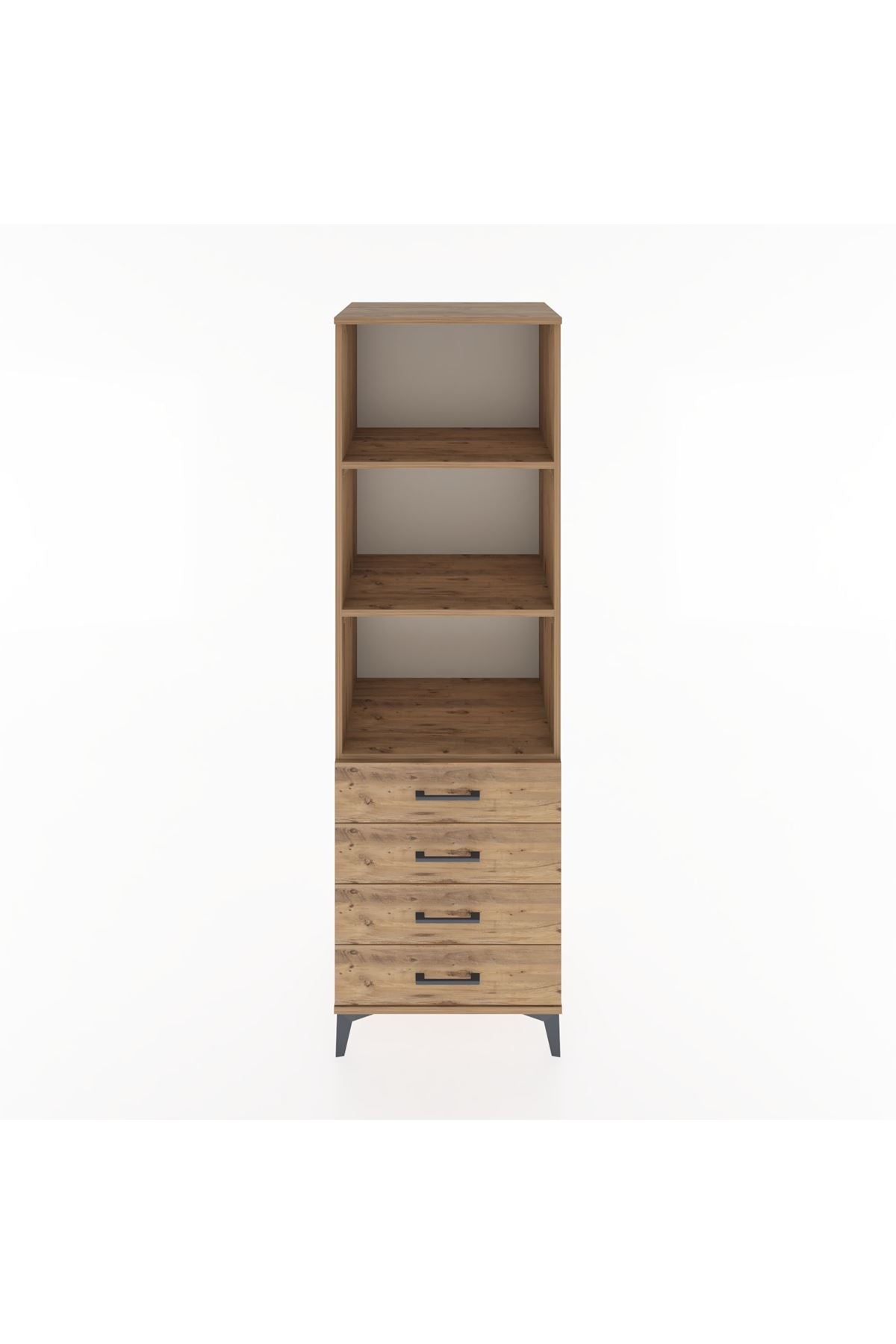 Hyperion Dolap 3 Raflı 4 Çekmeceli 60x44x195 - S59M108V9B