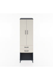 Hyperion Dolap Tek Raflı 2 Çekmeceli Tek Askılı 60x44x195 - S59M109V4B