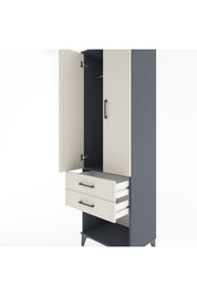 Hyperion Dolap Tek Raflı 2 Çekmeceli Tek Askılı 60x44x195 - S59M109V4B