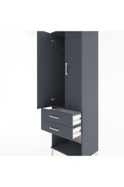 Hyperion Dolap Tek Raflı 2 Çekmeceli Tek Askılı 60x44x195 - S59M109V5B