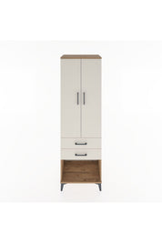 Hyperion Dolap Tek Raflı 2 Çekmeceli Tek Askılı 60x44x195 - S59M109V7B