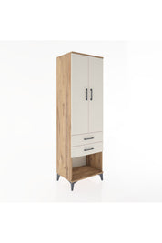 Hyperion Dolap Tek Raflı 2 Çekmeceli Tek Askılı 60x44x195 - S59M109V7B
