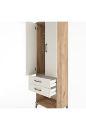 Hyperion Dolap Tek Raflı 2 Çekmeceli Tek Askılı 60x44x195 - S59M109V7B