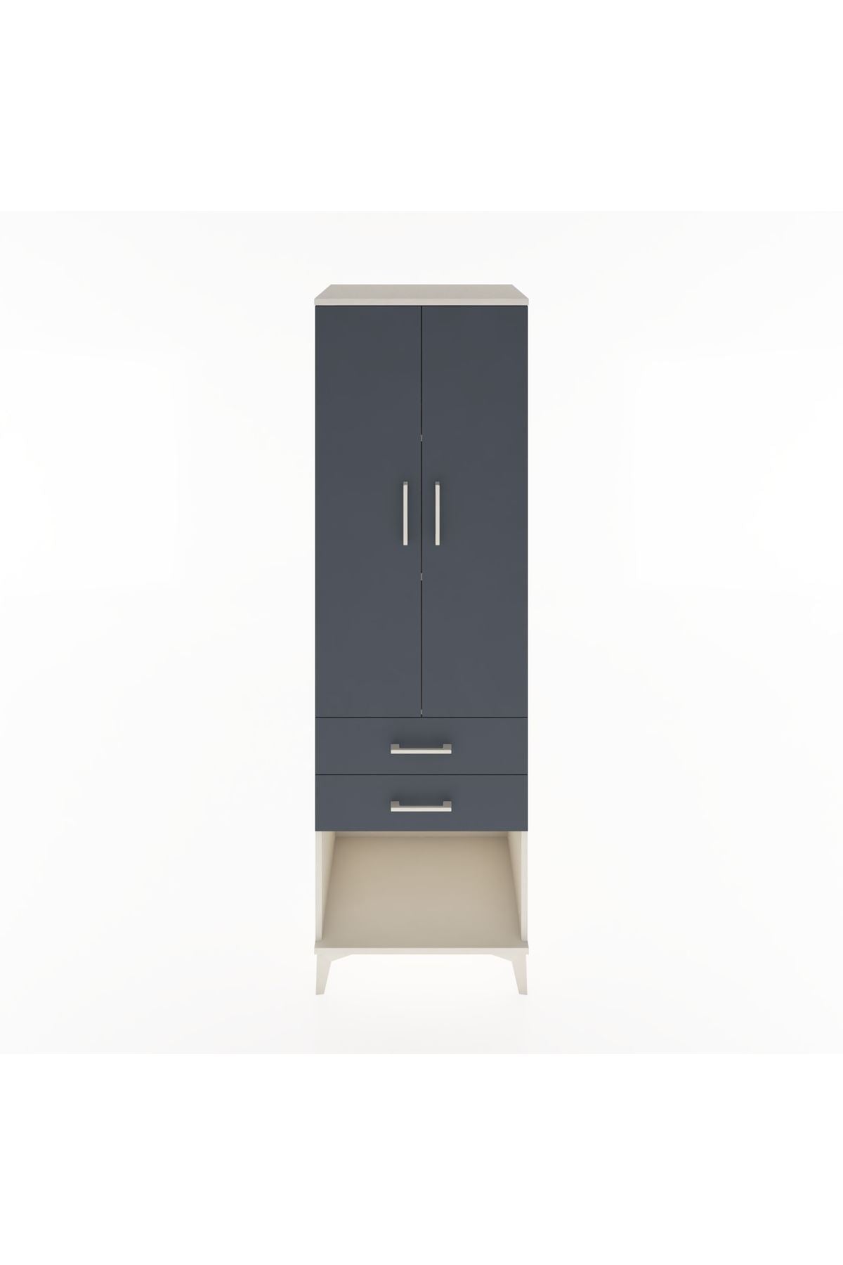 Hyperion Dolap 3 Raflı 2 Çekmeceli 2 Kapaklı 60x44x195 - S59M110V2B