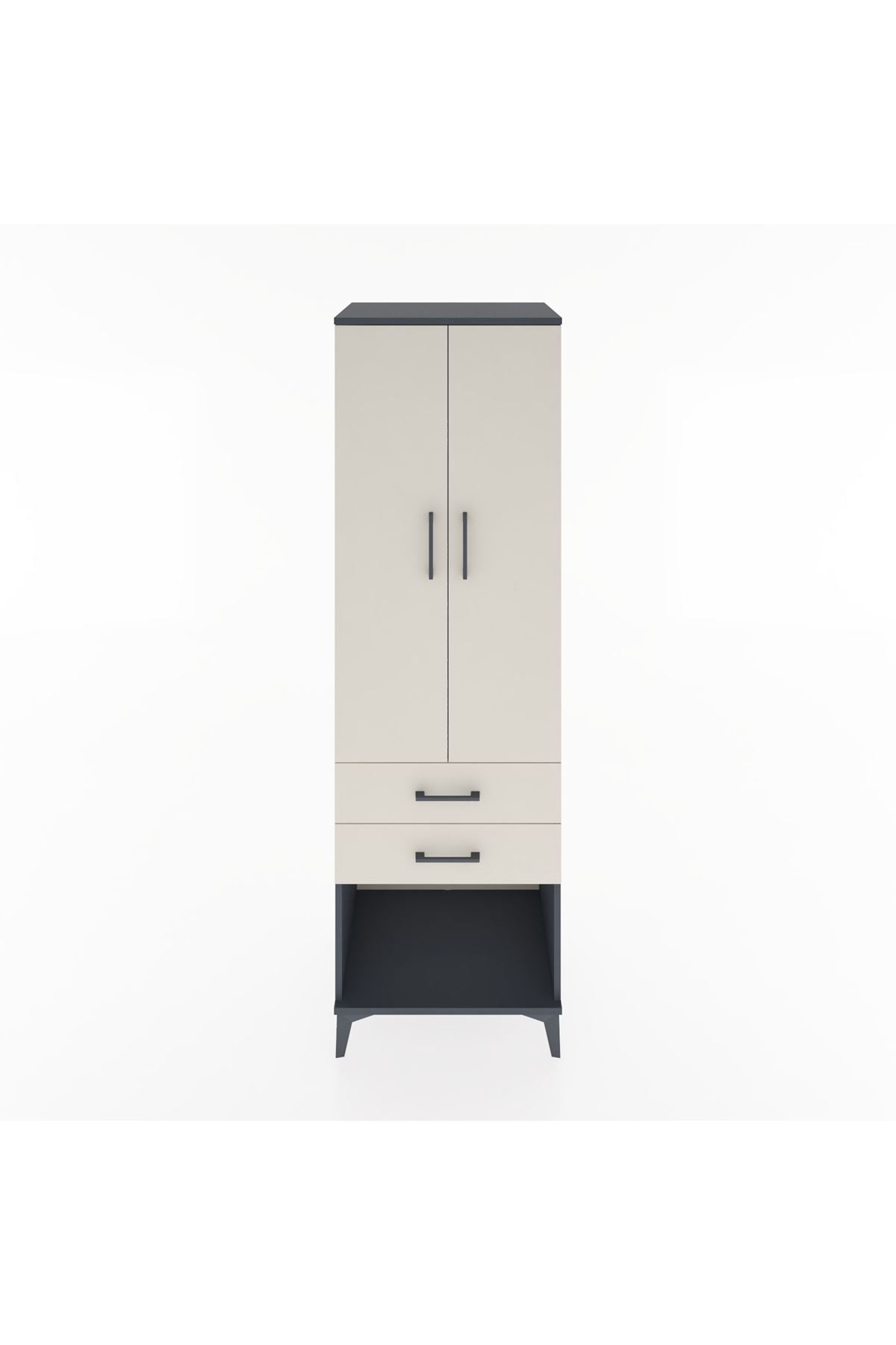 Hyperion Dolap 3 Raflı 2 Çekmeceli 2 Kapaklı 60x44x195 - S59M110V4B