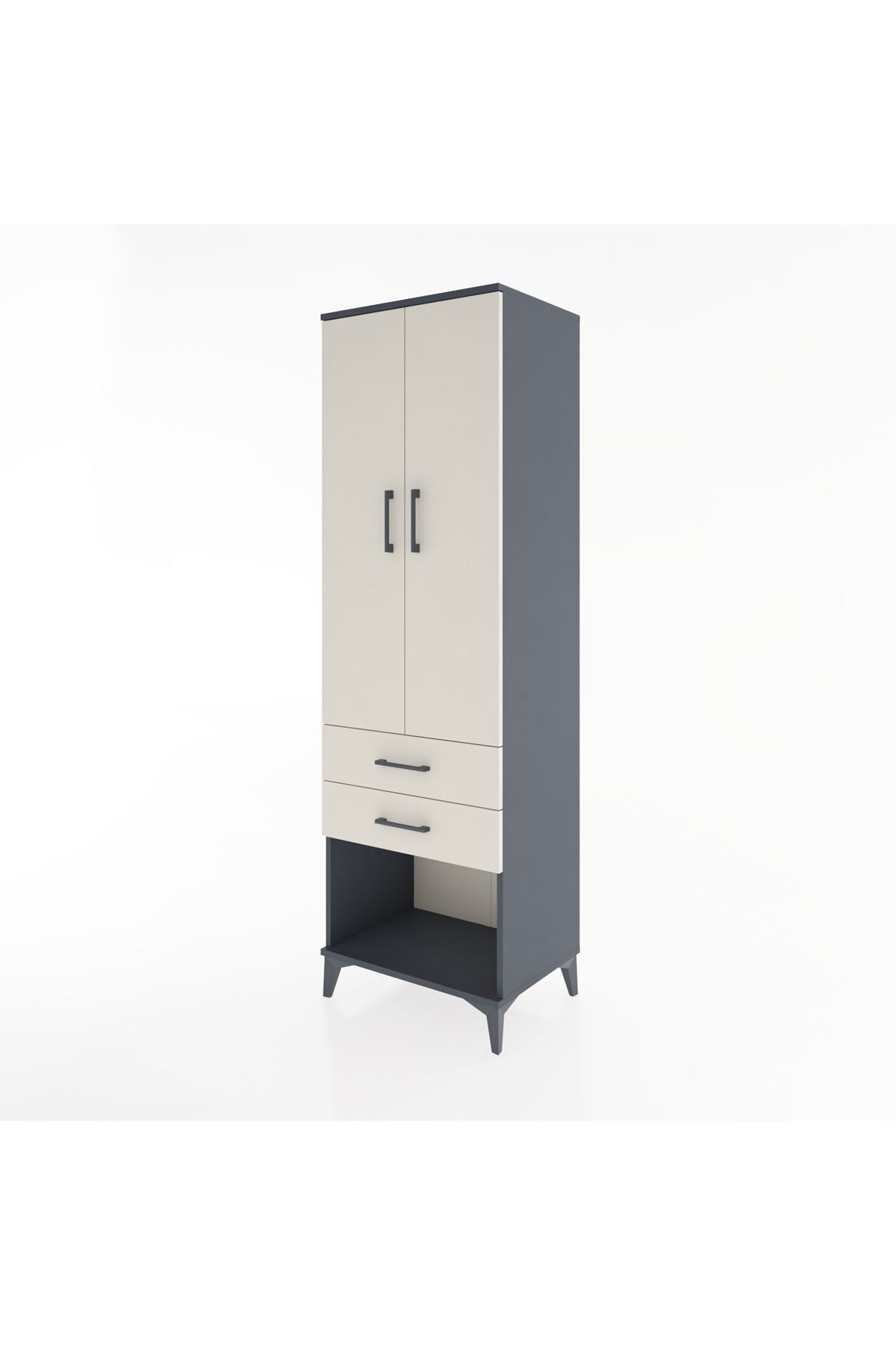Hyperion Dolap 3 Raflı 2 Çekmeceli 2 Kapaklı 60x44x195 - S59M110V4B