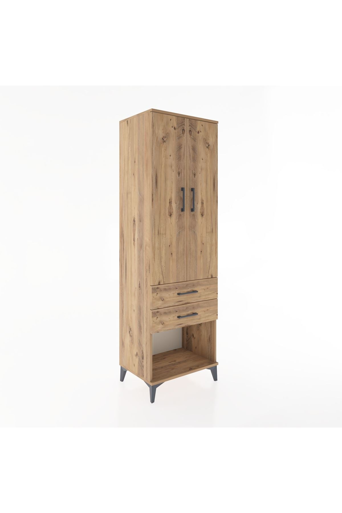 Hyperion Dolap 3 Raflı 2 Çekmeceli 2 Kapaklı 60x44x195 - S59M110V9B