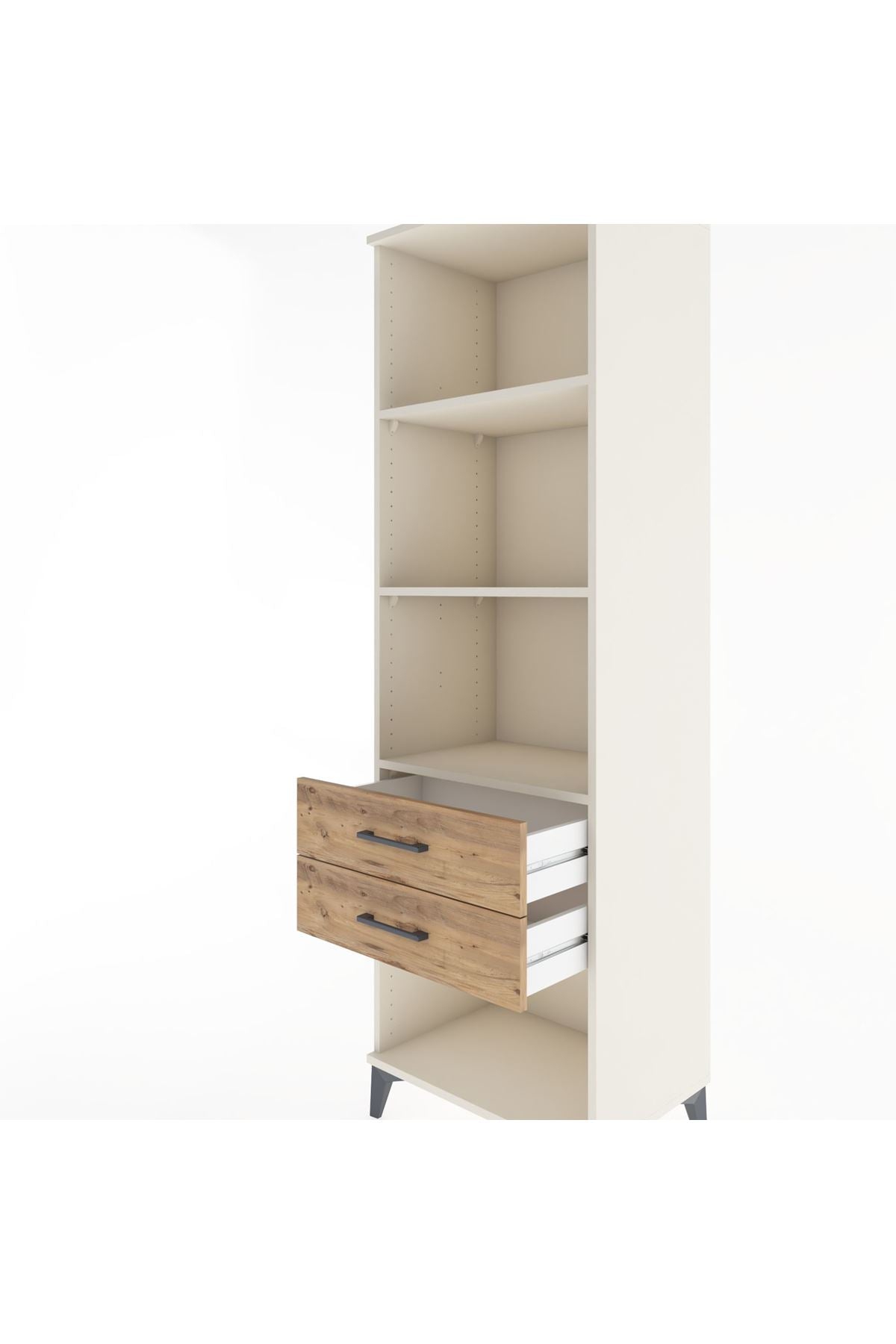 Hyperion Dolap 3 Raflı 2 Çekmeceli 60x44x195 - S59M111V3B
