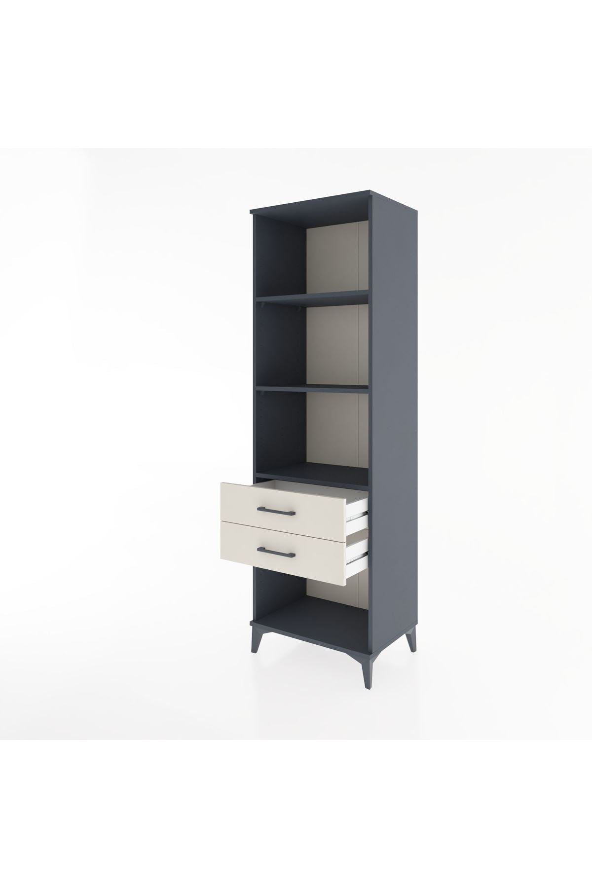 Hyperion Dolap 3 Raflı 2 Çekmeceli 60x44x195 - S59M111V4B