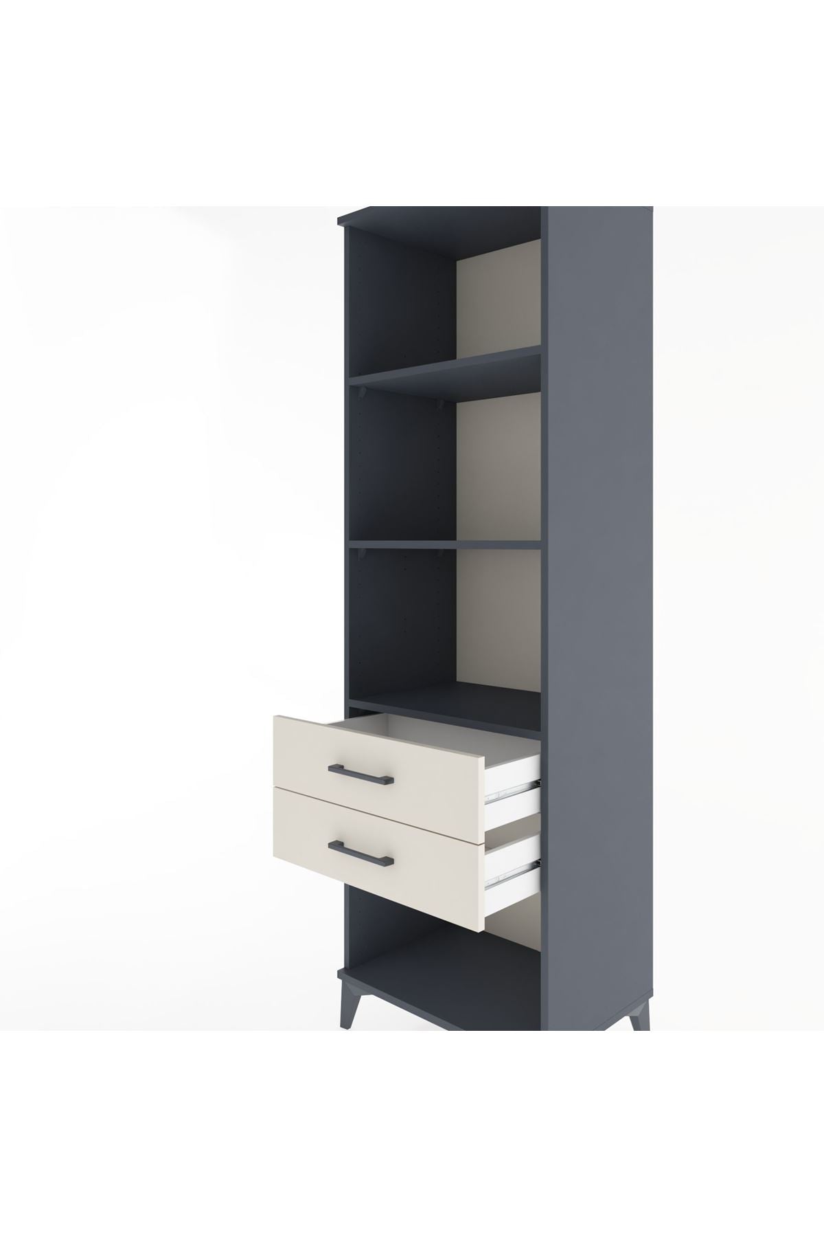 Hyperion Dolap 3 Raflı 2 Çekmeceli 60x44x195 - S59M111V4B