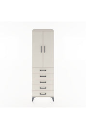 Hyperion Dolap Tek Raflı 5 Çekmeceli Tek Askılı 60x44x195 - S59M112V1B