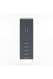 Hyperion Dolap Tek Raflı 5 Çekmeceli Tek Askılı 60x44x195 - S59M112V2B