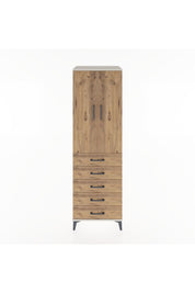 Hyperion Dolap Tek Raflı 5 Çekmeceli Tek Askılı 60x44x195 - S59M112V3B