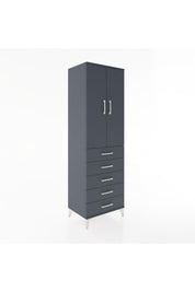 Hyperion Dolap Tek Raflı 5 Çekmeceli Tek Askılı 60x44x195 - S59M112V5B