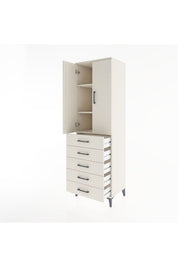 Hyperion Dolap 3 Raflı 5 Çekmeceli 2 Kapaklı 60x44x195 - S59M113V1B