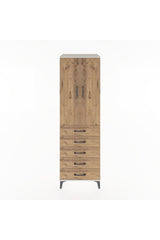 Hyperion Dolap 3 Raflı 5 Çekmeceli 2 Kapaklı 60x44x195