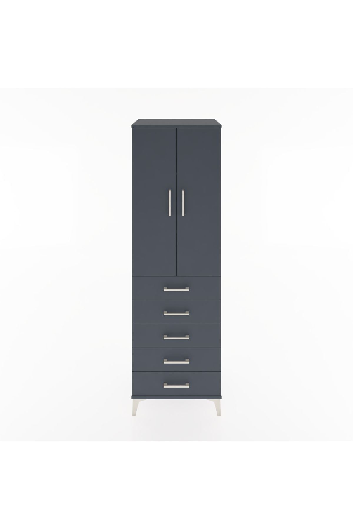Hyperion Dolap 3 Raflı 5 Çekmeceli 2 Kapaklı 60x44x195 - S59M113V5B