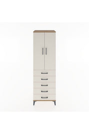 Hyperion Dolap 3 Raflı 5 Çekmeceli 2 Kapaklı 60x44x195 - S59M113V7B