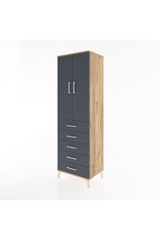 Hyperion Dolap 3 Raflı 5 Çekmeceli 2 Kapaklı 60x44x195 - S59M113V8B