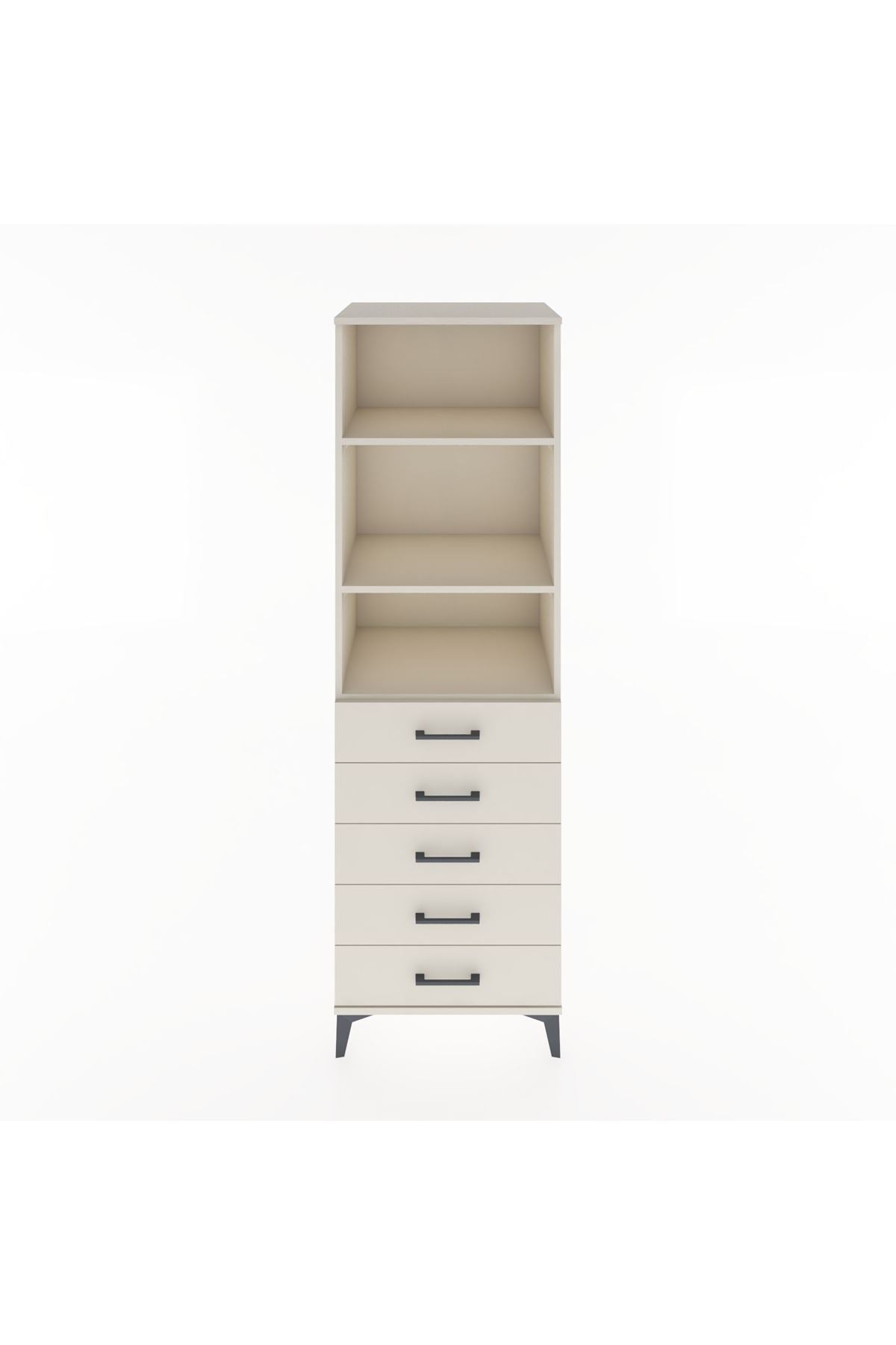 Hyperion Dolap 3 Raflı 5 Çekmeceli 60x44x195 - S59M114V1B