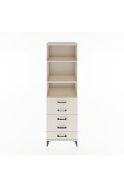 Hyperion Dolap 3 Raflı 5 Çekmeceli 60x44x195 - S59M114V1B
