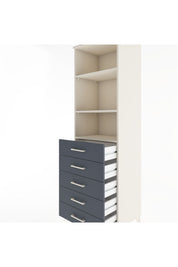 Hyperion Dolap 3 Raflı 5 Çekmeceli 60x44x195 - S59M114V2B